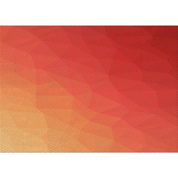 Ahgly Company Machine Washable Indoor Rectangle Transitional Neon Orange Area Rugs, 5' x 7'
