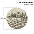 thumbnail image 2 of Naloa Vineyard Landscape Leather Coasters for Drinks, Durable Drink Coasters 4 Set for Tabletop Protection, Luxurious Home Décor and Housewarming Gift ( {designName})Round Shape, 2 of 6