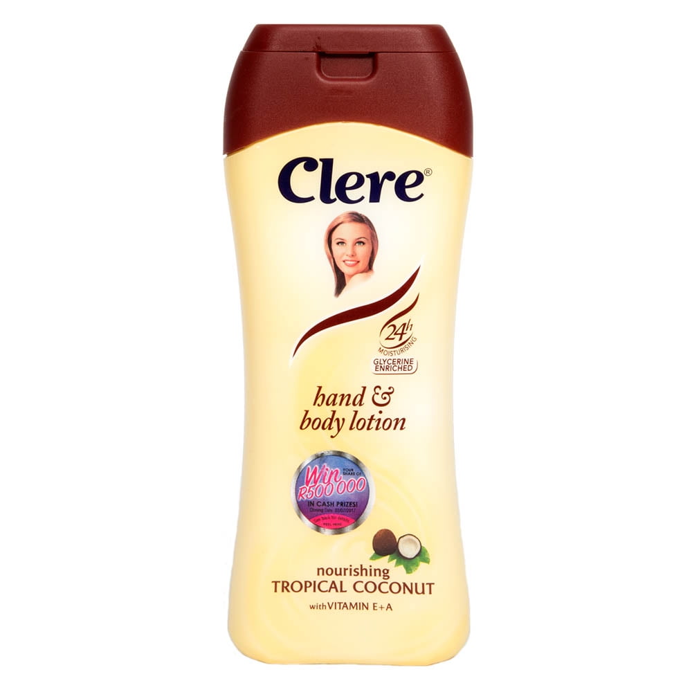 Clere Hand & Body Lotion Nourishing Tropical Coconut with Vitamin E+A