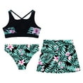 thumbnail image 4 of Alvivi Kids Girls 3 Piece Swimsuit Bathing Suit Floral Print Bikini Set with Cover Up Beach Skirt Swimwear Lily 8, 4 of 5