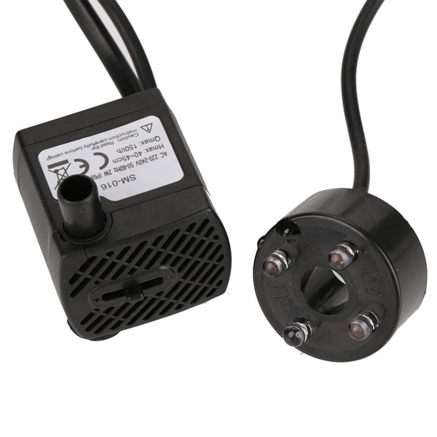 Bomba Sumergible Bomba Sumergida 2W Ultra Silenciosa Con Luz LED Para Acuario Fuente De Peces Estanque