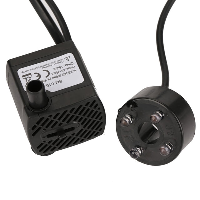 Bomba Sumergible Bomba Sumergida 2W Ultra Silenciosa Con Luz LED Para Acuario Fuente De Peces Estanque