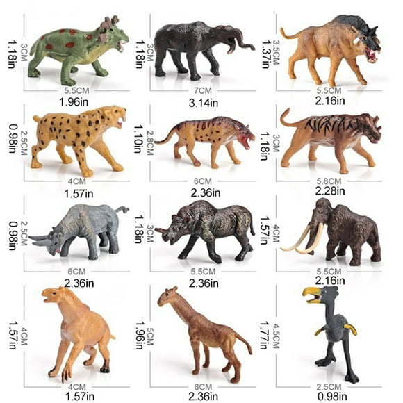 Juguetes de animales del bosque BuyWeekMX 12 piezas figuras de animales modelo de la selva
