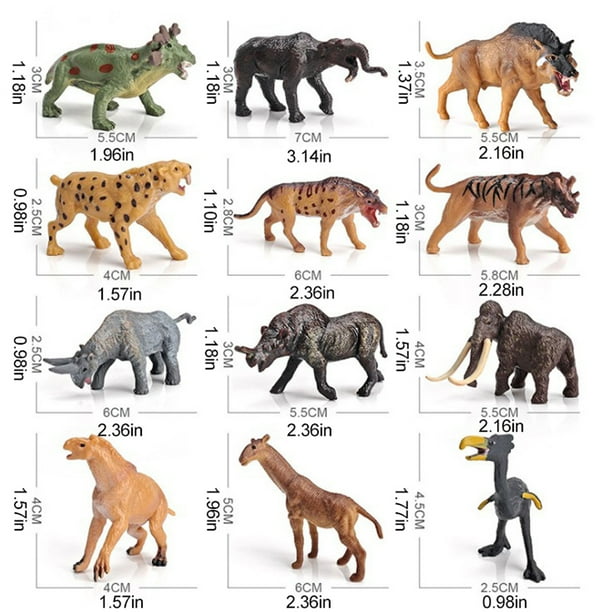 Juguetes de animales del bosque NikouMX 12 piezas figuras de animales modelo de la selva