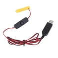 thumbnail image 3 of Yammee USB to 3V(2x1.5V) LR03 3A Dummy Battery Eliminators Cable w/Switches for LED Light, 3 of 14