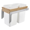 thumbnail image 1 of Rev-A-Shelf Double 27 Quart Top Mount Pullout Waste Bin, White, 4WCTM-15DM2, 1 of 7