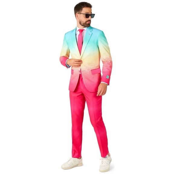OppoSuits Men's Suits Funky Fade - US 36 Pink