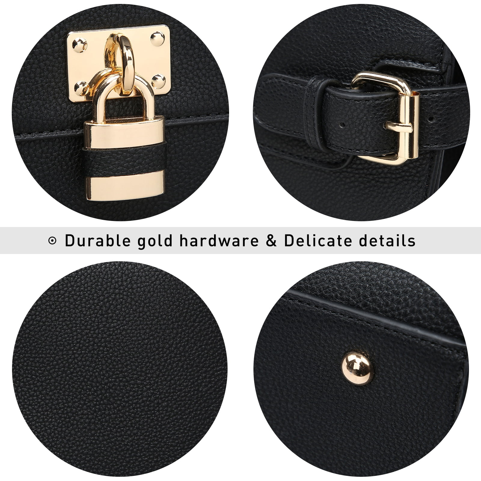 Female Satchel Handbags Shoulder Tote Top Handle Bags with Matching Wristlet Wallet