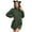 Army Green, variant on WMTBSRSW Pajamas Dresses for Women Plush Hooded Dress Winter Warm Long Sleeve Fuzzy Fleece Cute Bear Ear Nightgown Sleepwear Beige Large