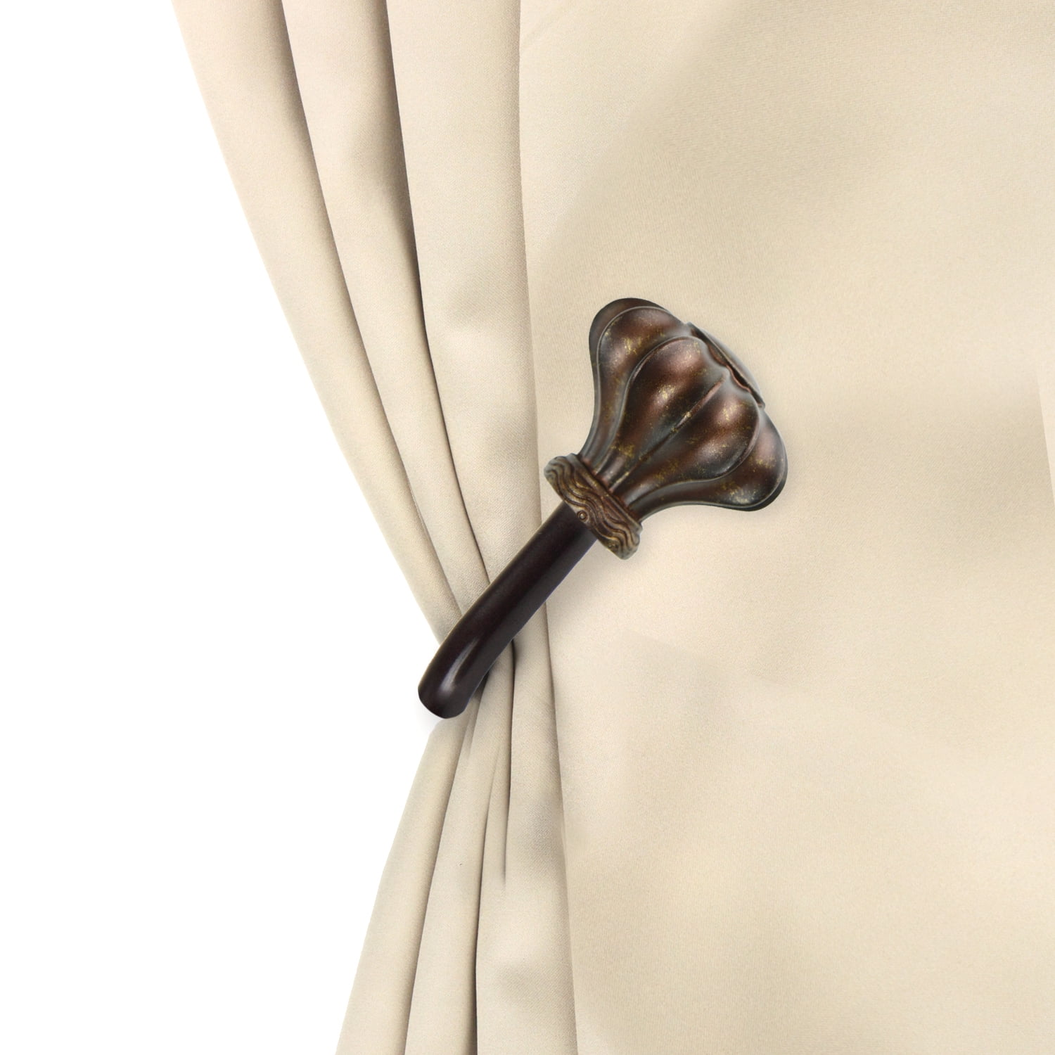 Adelina Curtain Holdback Pair in Cocoa