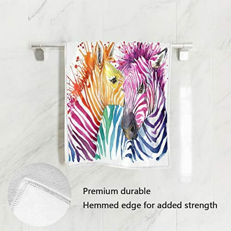 Zebra Tea Towel With Placed Animal Print 