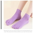 thumbnail image 5 of Soimiss 4Pairs Woman Cotton Toe Socks Low Cut Breathable Comfortable Invisible Socks, 5 of 8