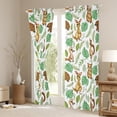thumbnail image 2 of Erosebridal Kawaii Animal Curtains Kangaroo Duck Hedgehog Blackout Curtains, Green Palm Tree Leaf Curtains & Drapes Woodland Animal Bedroom Curtains, Tropical Botanical Plants Window Treatments, 2 of 5