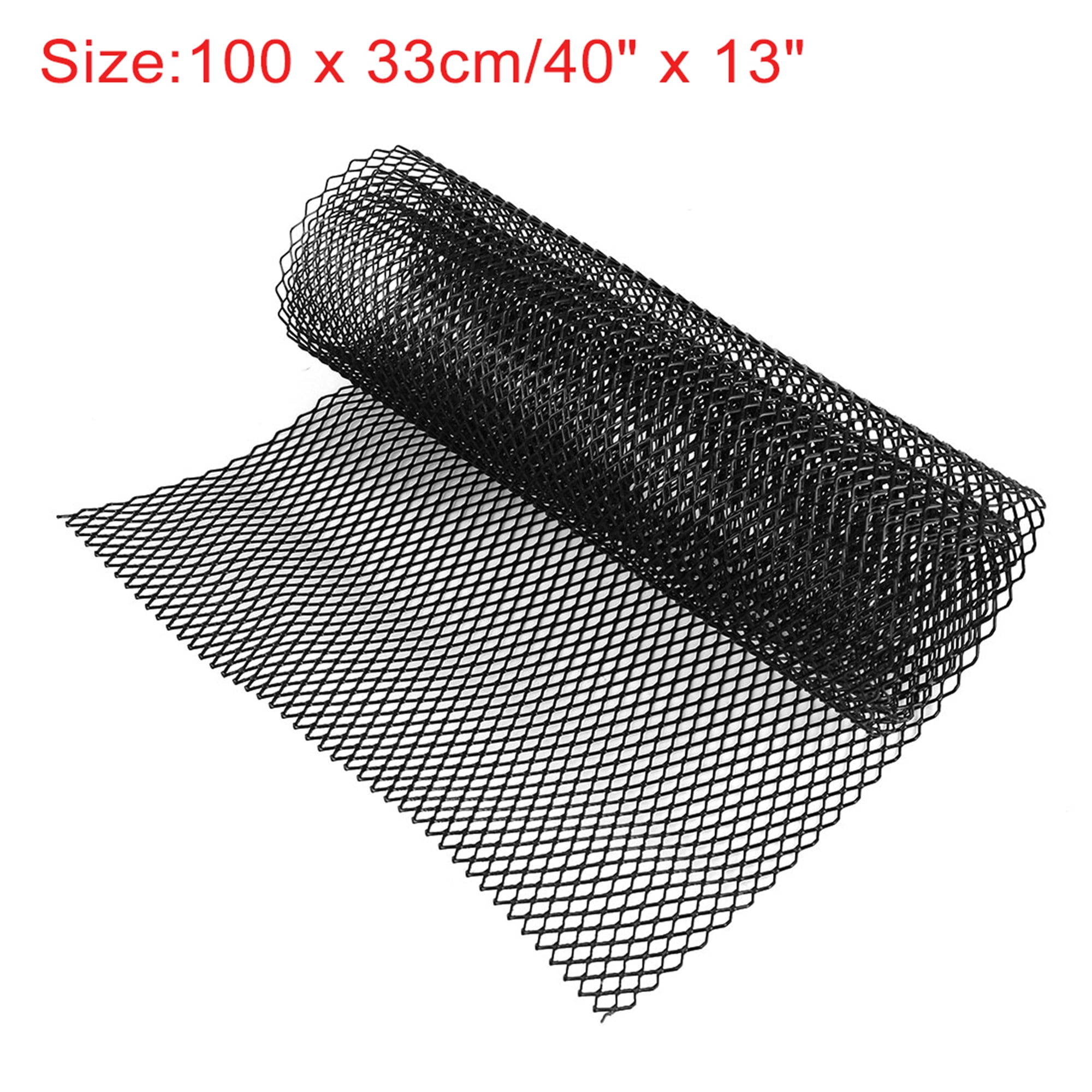 100 x 33cm Black Aluminium Mesh grille