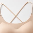 thumbnail image 3 of Women's Criss Cross Bras Wireless Push up Spaghetti Straps Bras Breathable Casual Tops, 3 of 4