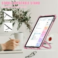 thumbnail image 4 of Case for iPad 10th Gen 10.9 Inch 2022 Shockproof Rugged Protective Clear Back Case with 360 Degree Rotating Ring Stand/Carry Shoulder Strap Kids Friendly Cover for iPad 10th Generation, Rose, 4 of 17