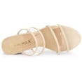 thumbnail image 4 of Sandalias Correa Transparente Tacón De Bloque Para Mujeres Beige 36, 4 of 7
