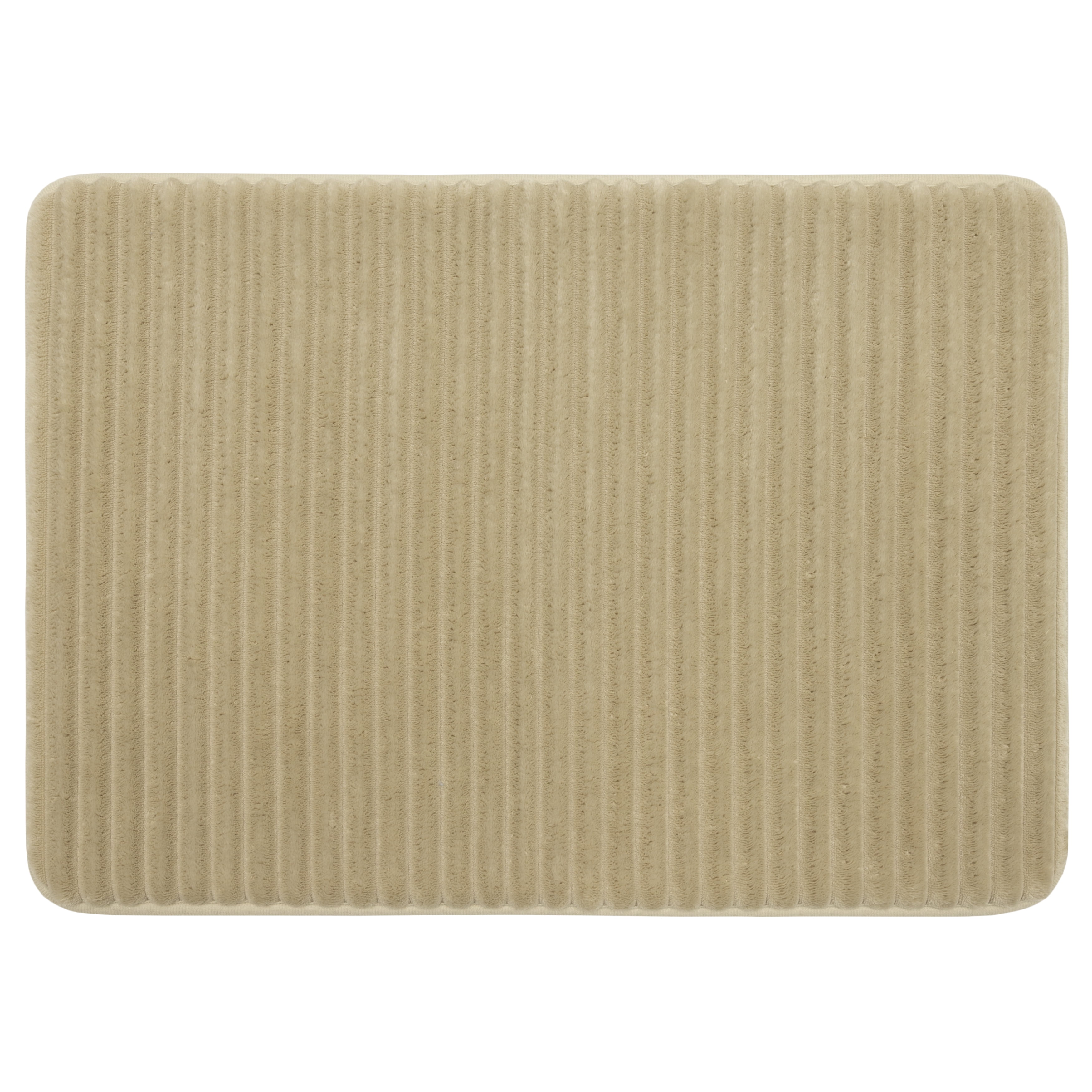 Mainstays Bath Rug Quick Dry Memory Foam, Papyrus Beige, 17' x 24'