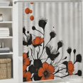 thumbnail image 6 of Orinice Flowers Bathroom Decor Set with Hooks, Colorful Luxurious Graphic Print Polyester Fabric Fashion Shower Curtain, 100% Waterproof, Easy to Install, Machine Washable - 100% Polyester Fiber 60x72, 6 of 7