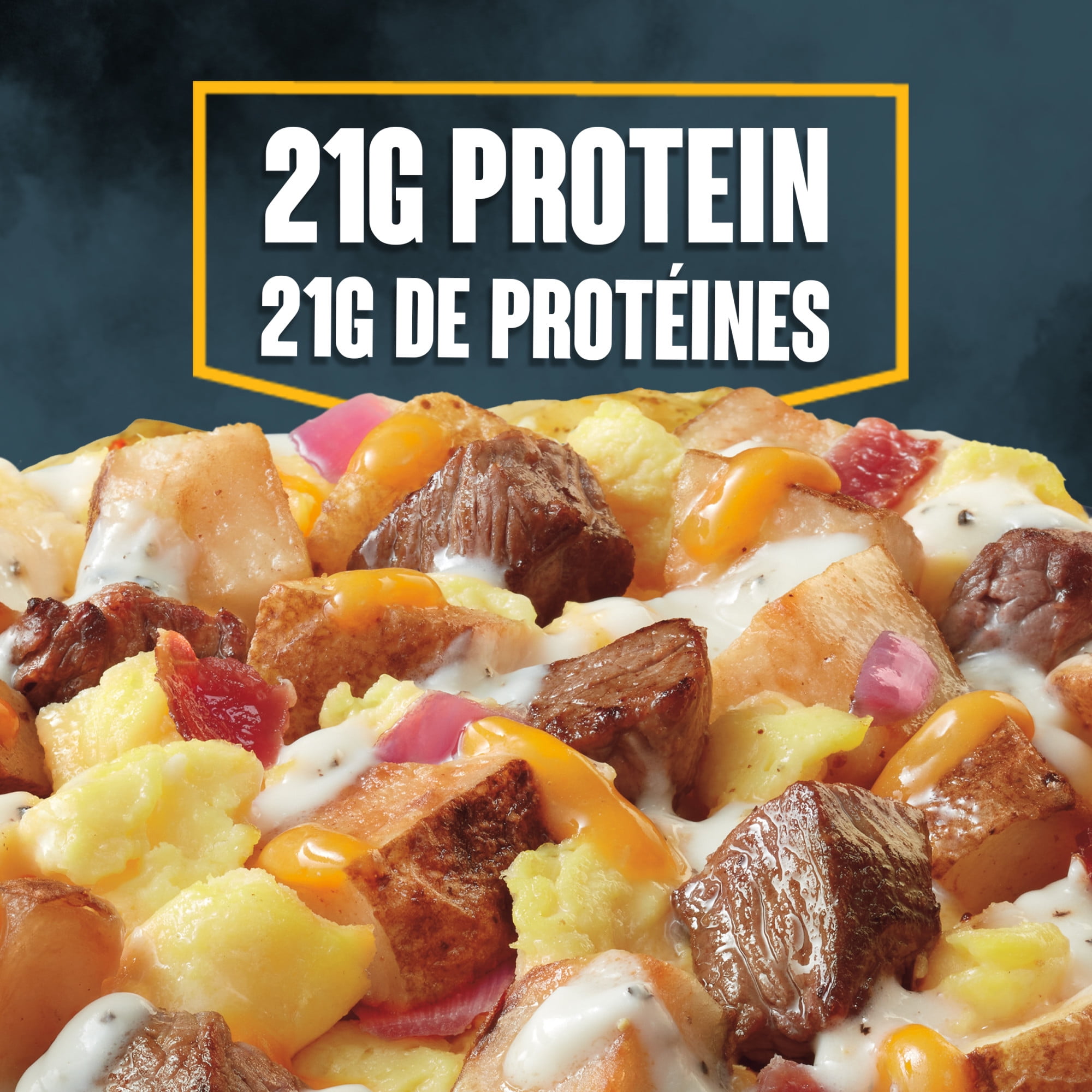 CRAVE All Day Breakfast Steak 'N Eggs with Roasted Potatoes, Frozen, 255g