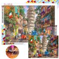 thumbnail image 1 of Pintura de diamante 5D DIY Taladro cuadrado completo Torre inclinada de Pisa Italia 60x45cm, 1 of 9