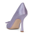 thumbnail image 4 of FSJ Women Graceful Bowknot Pumps Cap Toe Slip On Sexy Color Matching Stiletto High Heels Fashion Dressy Shoes Size 8 Purple, 4 of 4