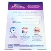 Crest 3DWhitestrips Anti-Aging Whitener At-Home Teeth Whitening Kit, 24 Treatments, 18 Levels Whiter