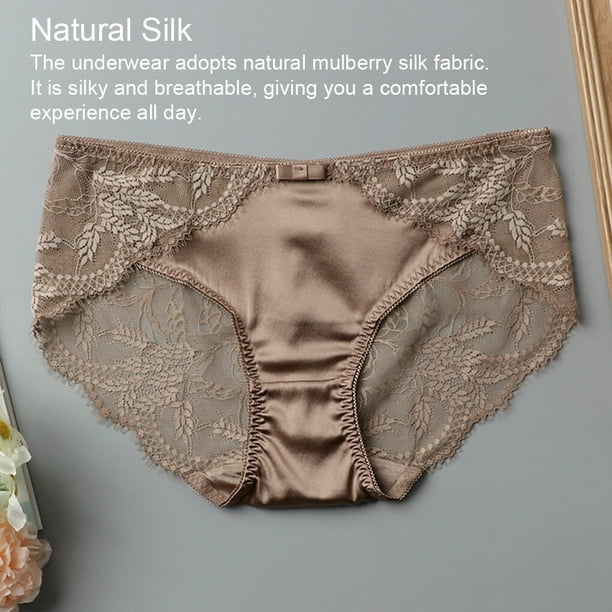 Mulberry Silk Briefs Boxers Thongs Shorts Underpants Beige M at