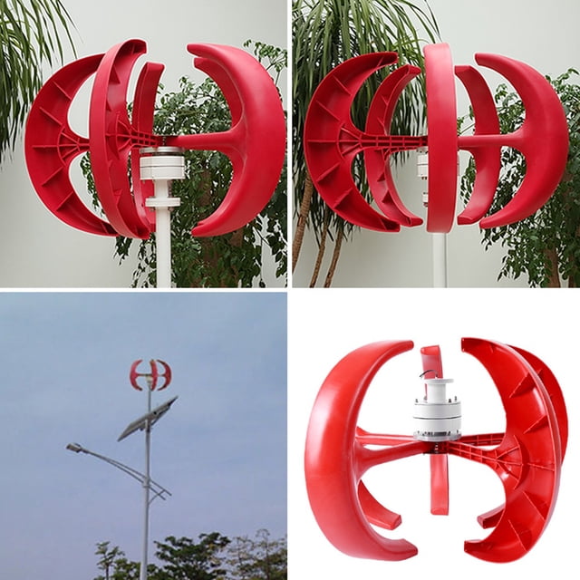 Wind Generator, Electricity Wind Turbine Generator, DC12V Wind Turbine Vertical Outdoor Home for Nature’s Generator Marine Use