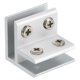 thumbnail image 1 of Set of 4 silver ones Shape Glass Clamps, Glass-to-Glass Holder, Connecting Glass Clamp Shower, Tables, Panels, Clamping 8-12mm, 1 of 5