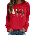 thumbnail image 5 of WEIWEN Just a Spooky Goose Sweatshirt for Women Funny Ghost Goose Printed Halloween Sweaters for Women Fall Clothes Womens Tops Women's Clothing Red, XXL, 5 of 6