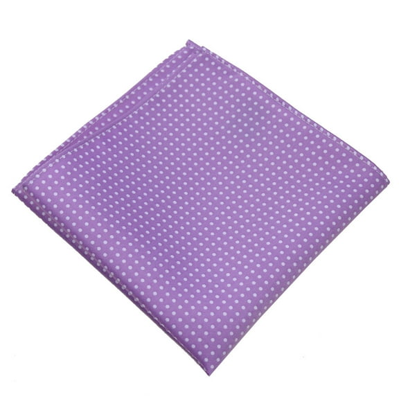 Mens Polka Dot Pocket Square Hanky Accessory - Light Purple