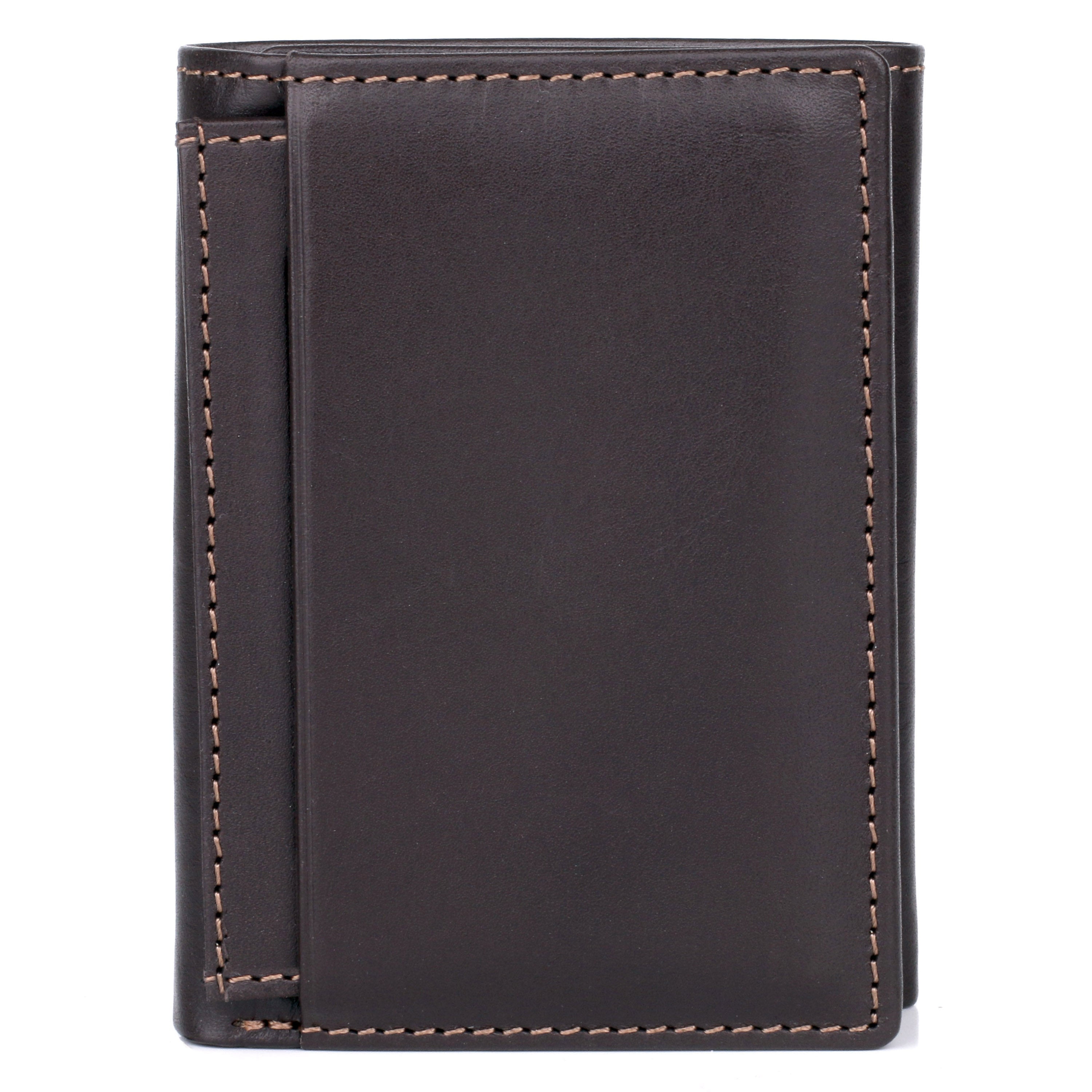 J. Buxton Men's Ridgewood Three-Fold Leather, Brown - Walmart.com