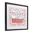 thumbnail image 3 of Stupell Industries Pastel Pink Merry & Bright Black Framed Print Under Glass design by Nicole Tamarin, 13 x 16, 3 of 10