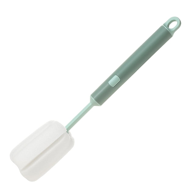 Esponjas para Limpieza Mango Largo de 11 Pulgadas Esponja de Limpieza sin Arañazos de Todo Propósito para Platos, Botellas de Agua, Vasos Y Mesas Domésticas, sin Olor, Rosa Azul Verde Blanco
