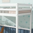 thumbnail image 4 of Twin High Loft Bed, Rubber Wood  Loft Bed with Safety Guardrail, built-in desk, ladder,White, 4 of 9