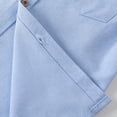 thumbnail image 4 of UACY Toddler Boys Button Up Dress Shirt Kids Long Sleeve Cotton T-Shirt Soft Trendy Blouses Simple Tops Tees (Blue, 12-13 Years), 4 of 8