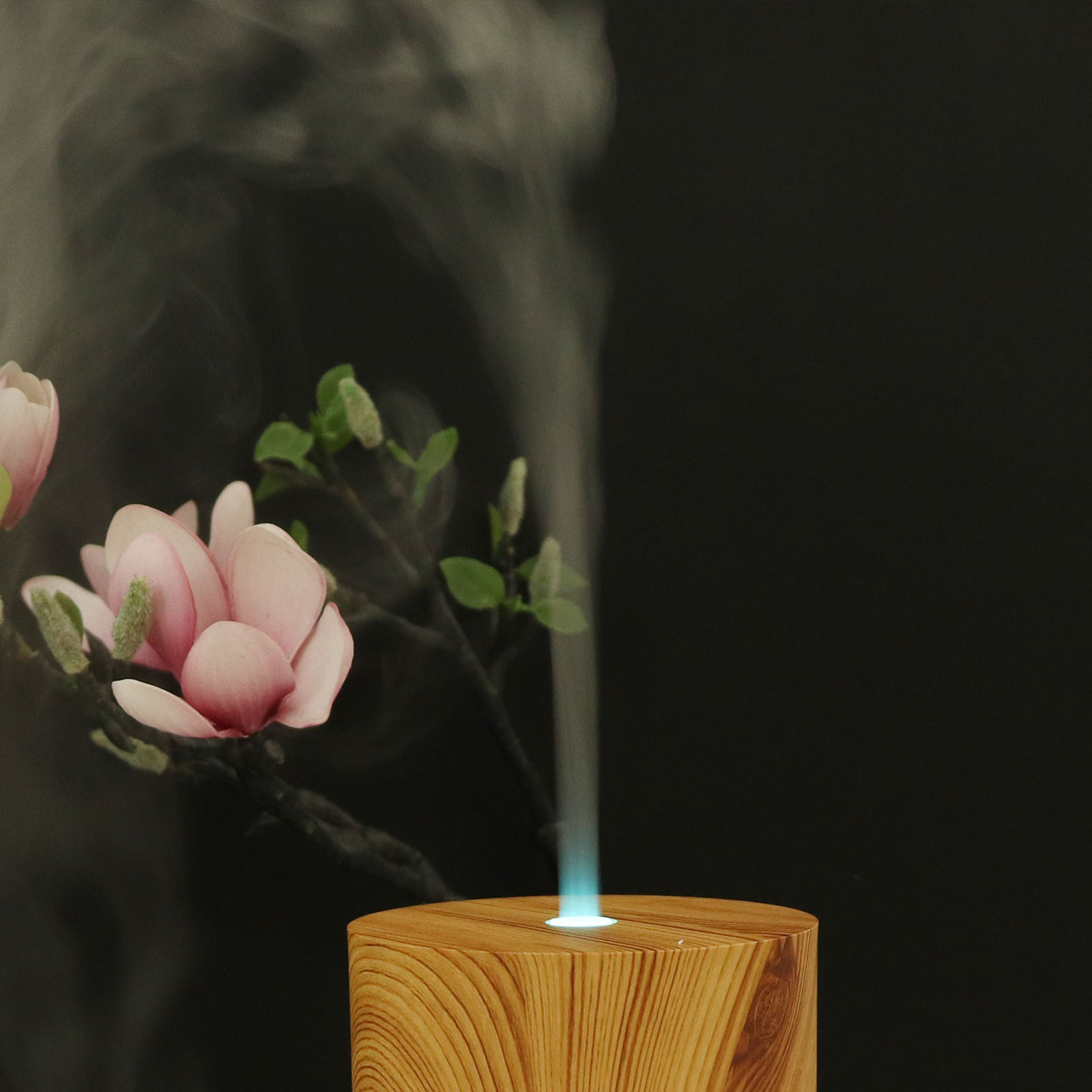 Wovilon Humidifiers For Bedroom Humidifiers For Large Room Humidifiers For Baby, Bamboo Home 200Ml Mini Wood Grain Desktop Colorful Aroma Diffuser Humidifier