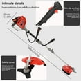 thumbnail image 6 of 52cc Weed Wacker Gas Powe, 3 in 1 String Trimmer/Edger with Brush Cutter,Rubber Handle & Shoulder Strap Included, Gas Weed Wacker, String Trimmer/Edger with Brush Cutter for Grass Cutting Lawn, 6 of 7
