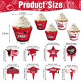 thumbnail image 3 of Lincia 96 Pieces 2025 Graduation Cupcake Toppers 2025 Graduation Cupcake Liners Decorations with Picks, Grad Party Supplies Cake Topper and Wrappers(Red), 3 of 3