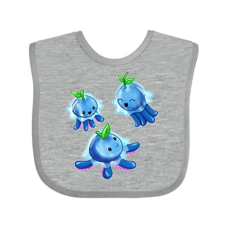 

Inktastic Blueberry Jellyfish trio-cute and fun Boys or Girls Baby Bib
