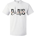 thumbnail image 3 of Inktastic Paris Eiffel Tower with Flowers T-Shirt, 3 of 5