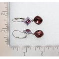 thumbnail image 5 of Faship Gorgeous Purple  Rhinestone Crystal Dangling Hoop Earrings, 5 of 5
