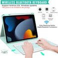 thumbnail image 3 of Vinci Pad 9th/8th/7th Generation Keyboard Case 10.2 inch,360° Rotatable Magnetic 10.5-inch iPad Pro Air 3 Case with Pencil Holder,7 Color Backlit Removable Wireless Folio Keyboard Tablet Cover, 3 of 9