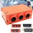 thumbnail image 3 of 3 Holes 12V/24V 24W Electric Heater Copper Water Pipe Defroster Fan, 3 of 8
