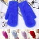 thumbnail image 1 of Winter Warm Rabbit Fur Gloves Female Mittens Outdoor Thicken Wool Fingerless Gloves Winter Gloves For Women Girls Gifts, 1 of 5