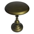 thumbnail image 2 of Contemporary Home Living Pedestal-Style Metal Accent Table - 24" - Antique Brass, 2 of 4