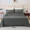 gray, variant on 4 Piece Queen Bed Set Cotton Blend Skin Friendly Breathable Bedding with Sheet Pillowcase