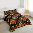 thumbnail image 3 of Castle Fairy Bohemian Tribal Aztec Bedding Comforter Set 2pcs for Kids Boys Girls,Hippie Abstract Geometric Twin Comforter Sets Microfiber,Western Exotic Style Breathable Bedding Set, 3 of 8