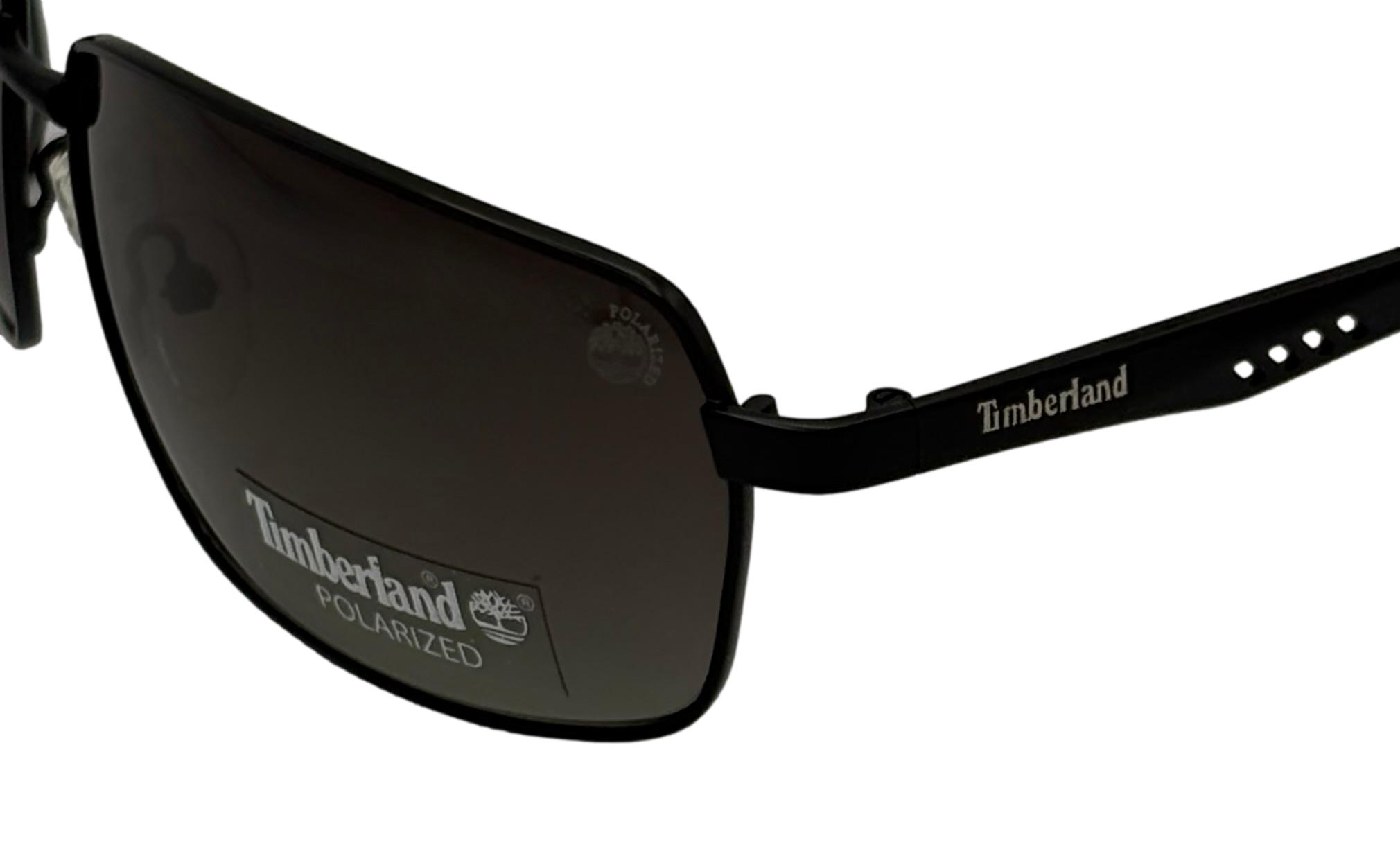 Timberland Men's Metal Aviator Polarized Sunglasses, Black, 1